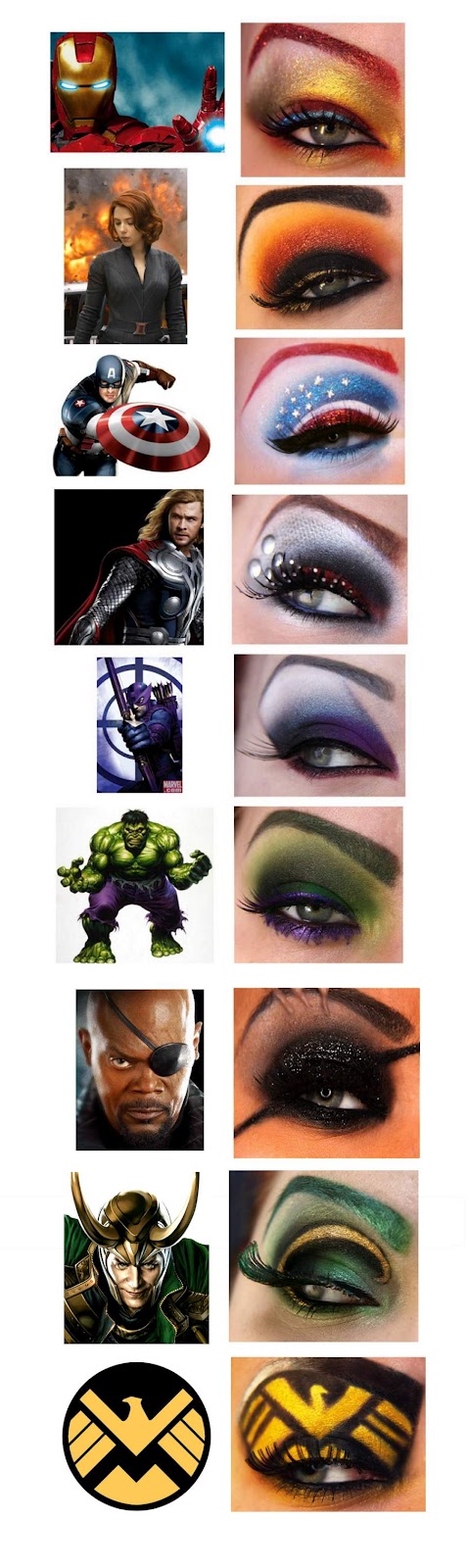 Avengers Inspired Eye Makeup