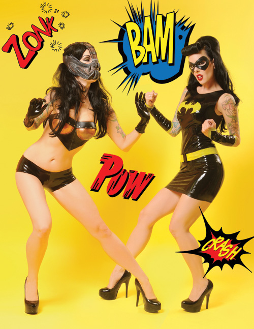 Sexy Female Bane vs. Batman Cosplay