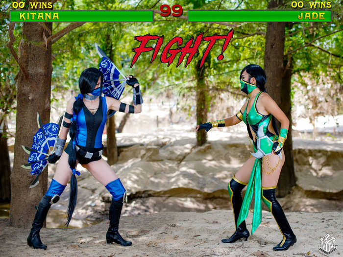 Kitana vs Jade from Mortal Kombat Cosplay