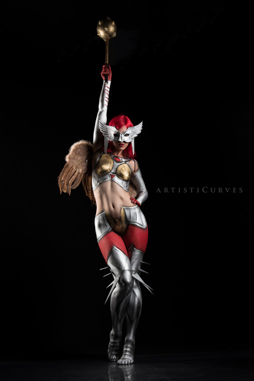 Hawkgirl Body Paint