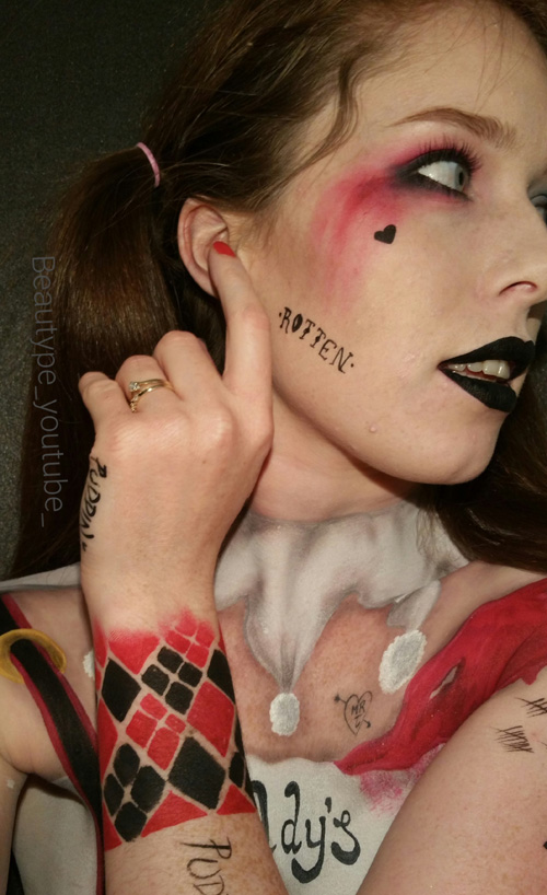Suicide Squad Harley Quinn Makeup
