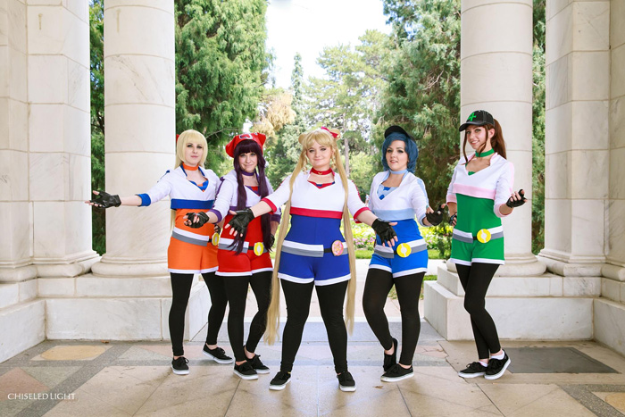Sailor Scouts as Pokemon Go Trainers Group Cosplay