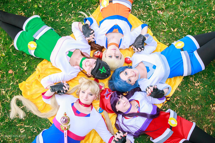 Sailor Scouts as Pokemon Go Trainers Group Cosplay