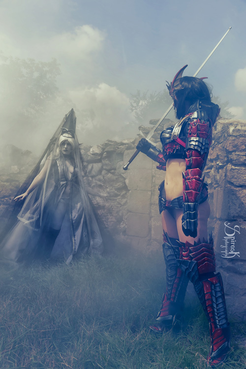 Dark Elf & Fighter from Lineage 2 Cosplay