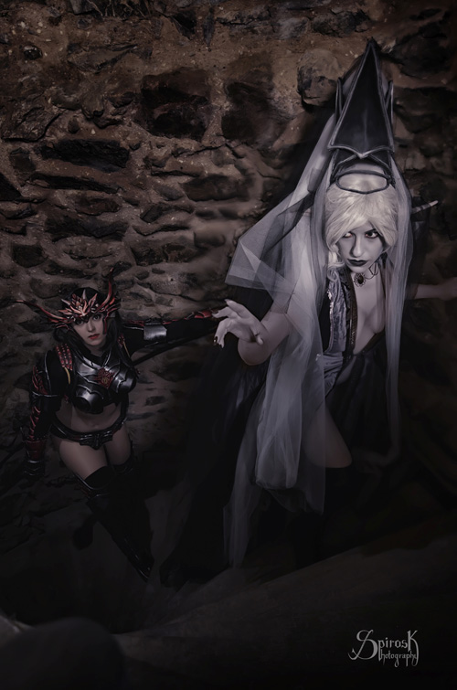 Dark Elf & Fighter from Lineage 2 Cosplay