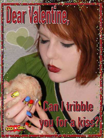Geek Girls Valentines Day Cards