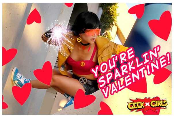 Geek Girls Valentines Day Cards