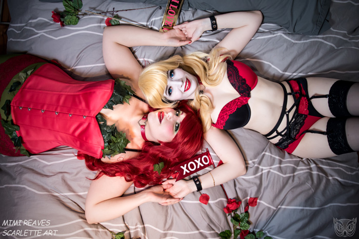 Harley Quinn & Poison Ivy Valentines Day Cosplay