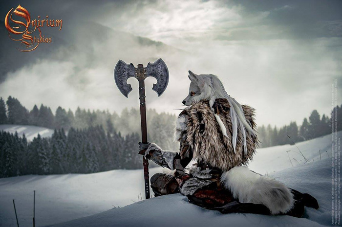The Snow Wolf Warrior Woman Photoshoot