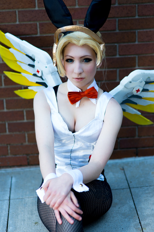 Playboy Bunny Mercy from Overwatch Cosplay