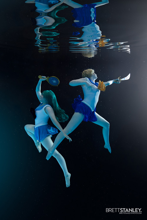 Sailor Uranus & Neptune Underwater Cosplay