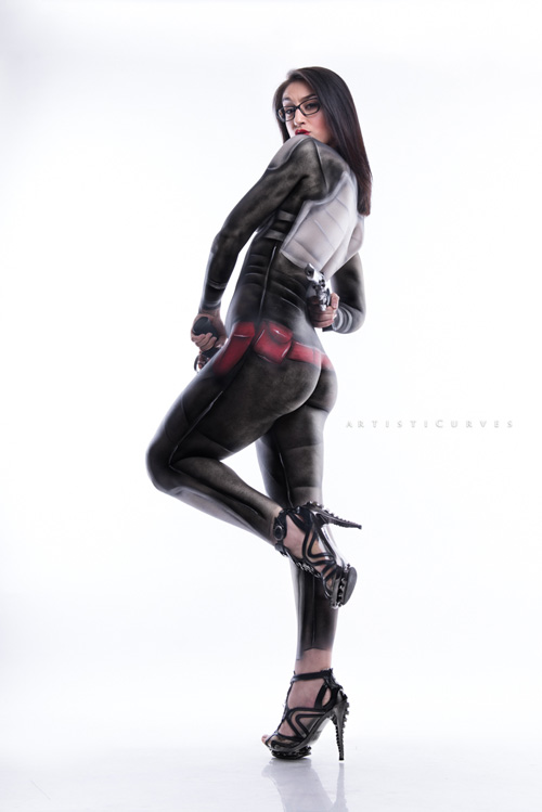 Baroness from G.I. Joe Body Paint