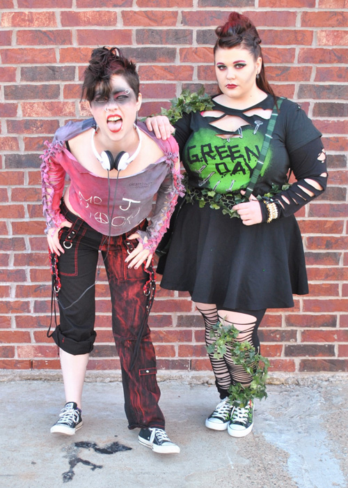 Punk Harley Quinn and Poison Ivy Cosplay
