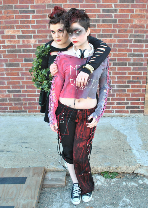 Punk Harley Quinn and Poison Ivy Cosplay