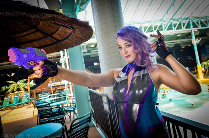 Beach Sombra from Overwatch Cosplay