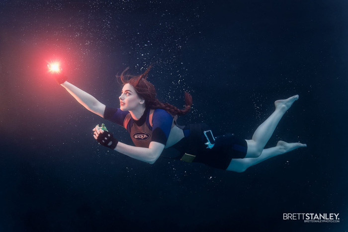 Underwater Lara Croft Cosplay
