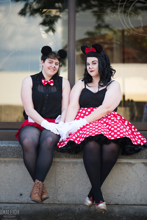 Mickey and Minnie Mouse Cosplay