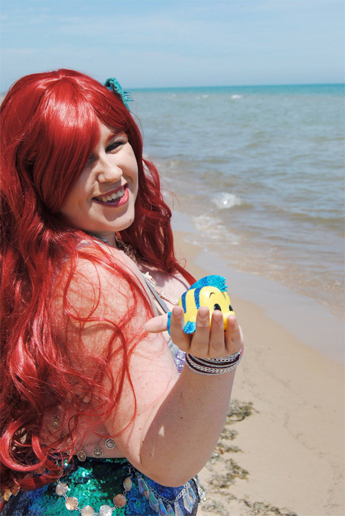 Blinged Out Ariel Cosplay