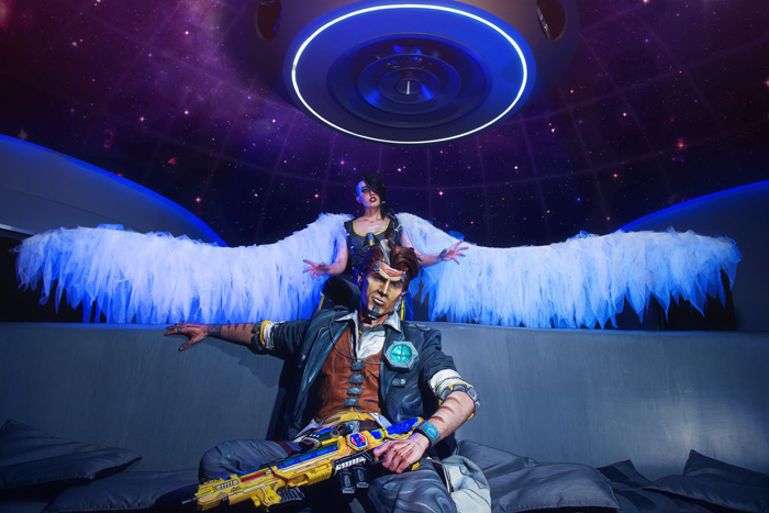 Angel and Handsome Jack from Borderlands 2 Cosplay