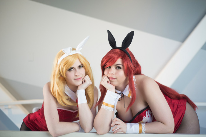 Lucy & Erza from Fairy Tail Bunny Suits Cosplay