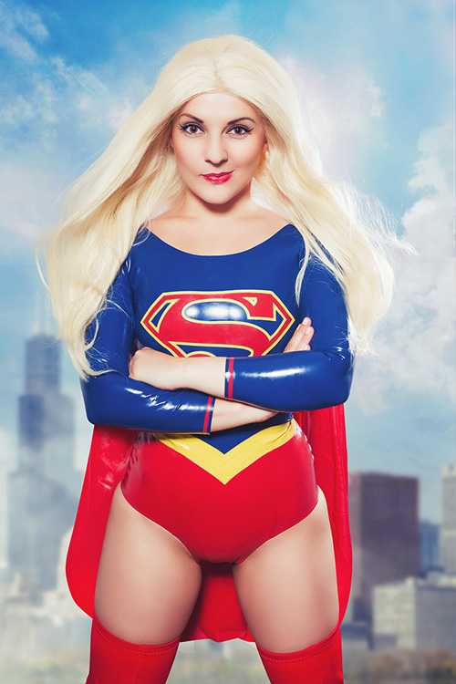 Latex Supergirl Cosplay