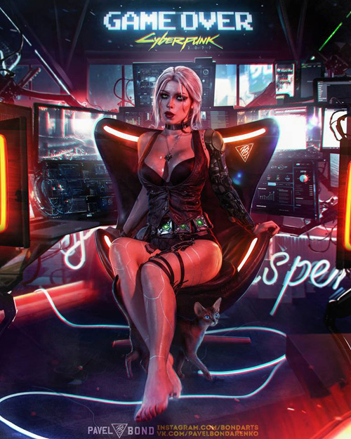 The Witcher 3 + Cyberpunk 2077 Crossover Cosplay