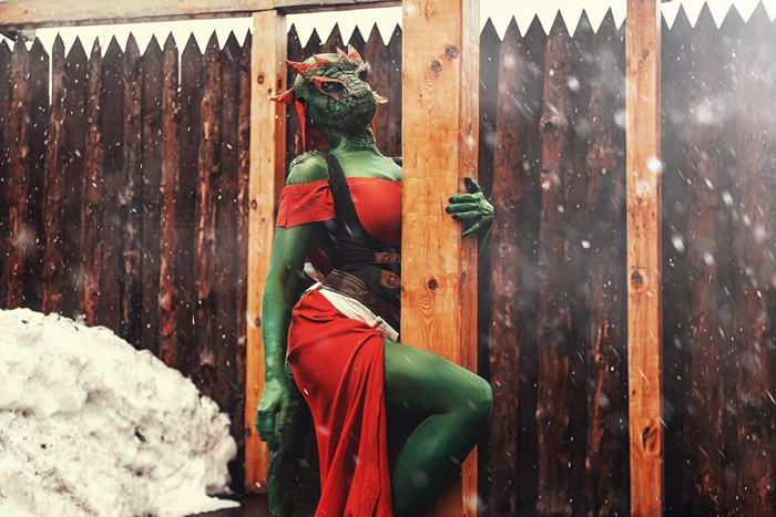 The Lusty Argonian Maid from The Elder Scrolls Cosplay