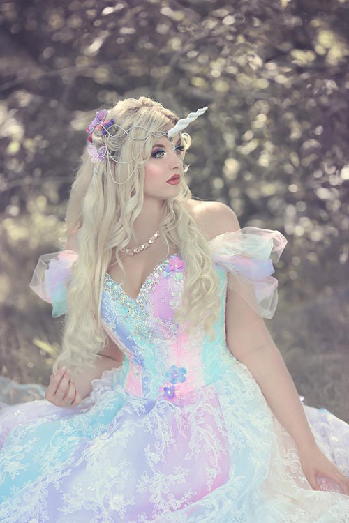 Fairy Unicorn Pastel Rainbow Gown
