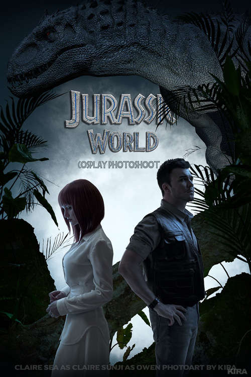 Claire and Owen from Jurassic World Cosplay