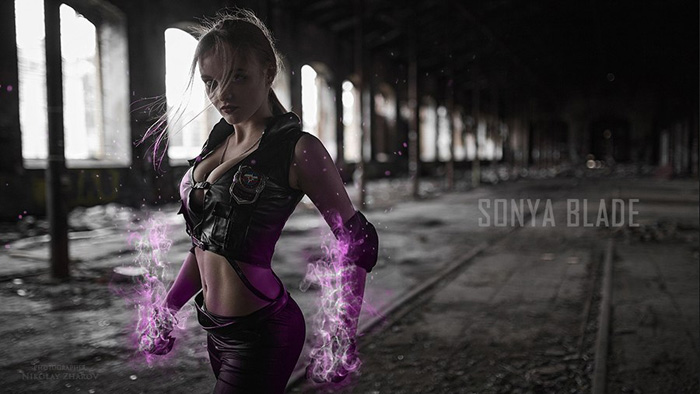 Sonya Blade from Mortal Kombat 9 Cosplay