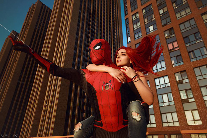 Mary Jane and Spider-Man Cosplay