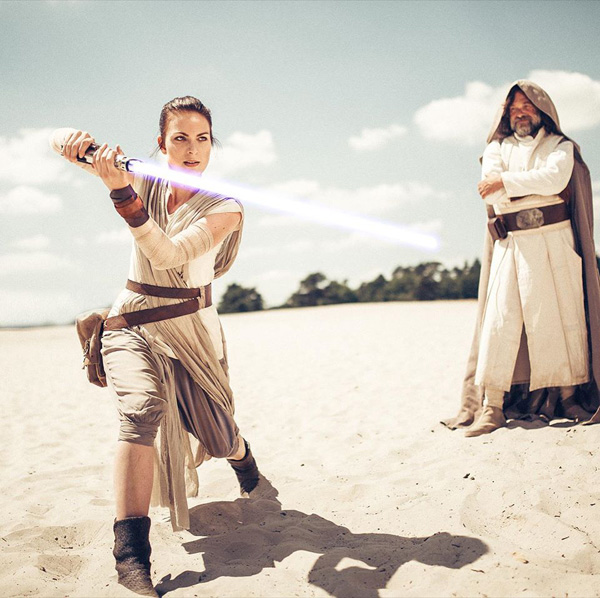 Rey, Luke & Leia from Star Wars Cosplay