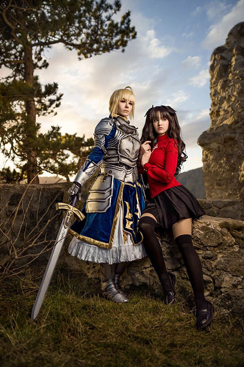 Rin & Saber from Fate Cosplay