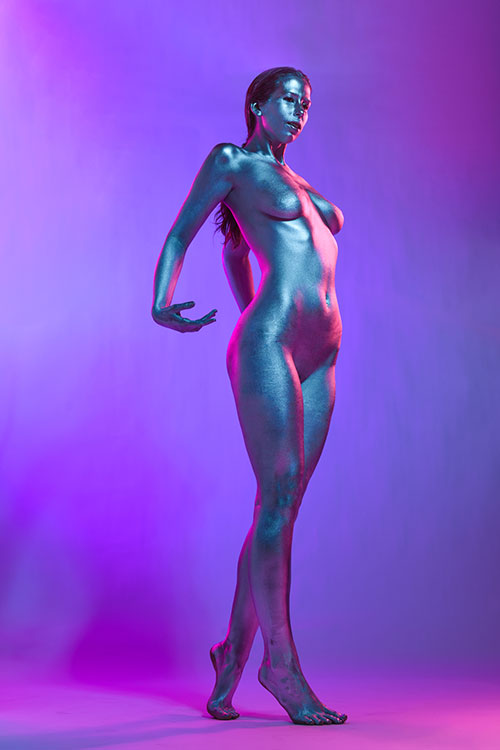 Android/Robot Inspired Body Paint