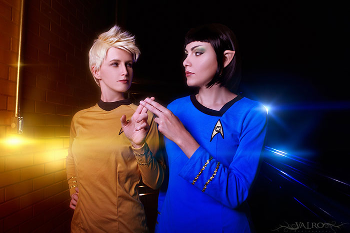 Kirk and Spock from Star Trek Cosplay