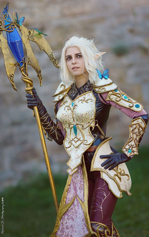 Blood Elf Priestess Mercy from Overwatch Cosplay