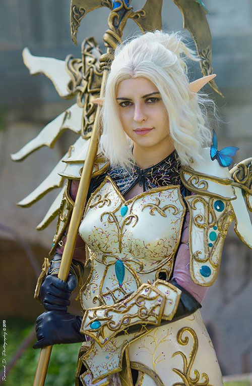 Blood Elf Priestess Mercy from Overwatch Cosplay