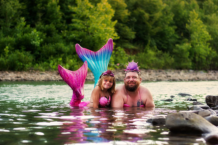 Daddy Daughter Mermaid Photoshoot
