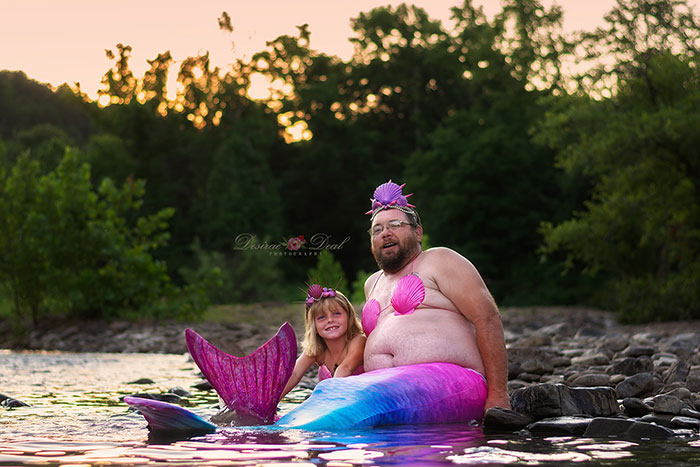 Daddy Daughter Mermaid Photoshoot