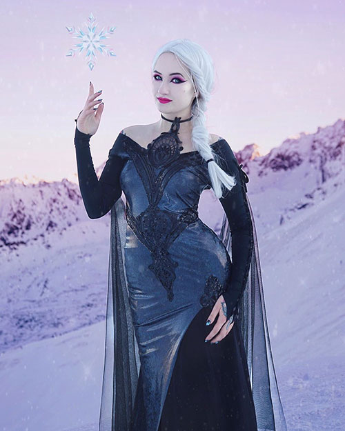 Goth Elsa Cosplay