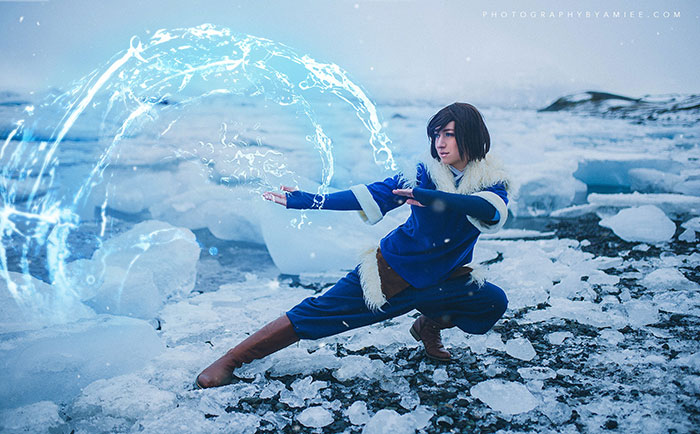 Korra and Asami from The Legend of Korra Cosplay