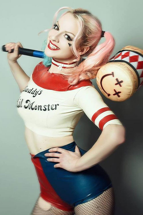 Harley Quinn from Suicide Squad Latex Cosplay