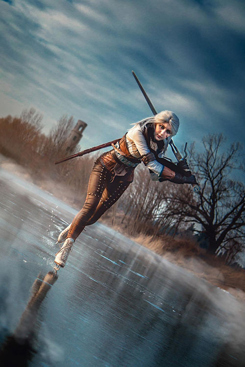Ciri from The Witcher 3 : Wild Hunt on Ice Cosplay