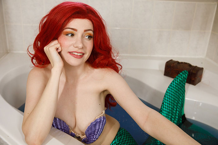 Ariel from The Little Mermaid Bathtub Cosplay