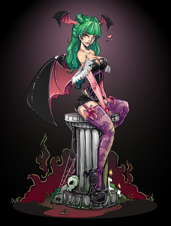 Morrigan & Lilith from Darkstalkers Pinups