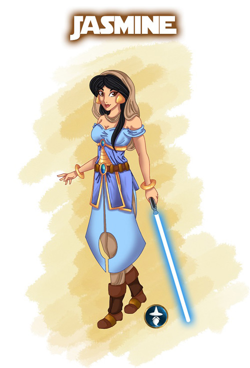 Disney Ladies as Jedi