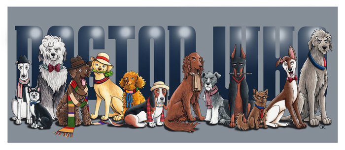 The Doctors as Dogs - Dogtor Who Fan Art!