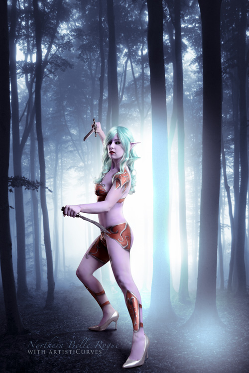 Tyrande from Warcraft Body Paint