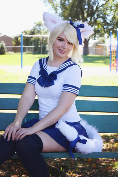 Anime School Kitty Girl Photoshoot