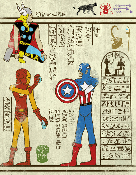 Geeky Hieroglyph Style Art